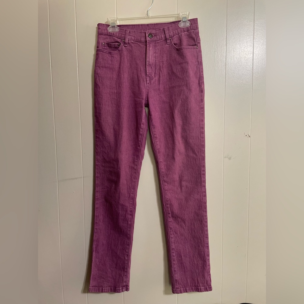 DG2 by Diane Gilman, purple wash denim jeans (matching jacket also available)